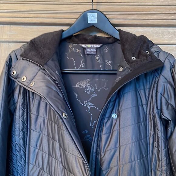 EXOFFICIO - Women’s Cosima Jacket Coat Small Petite (4-6) in grey black NWOT - Picture 5 of 15